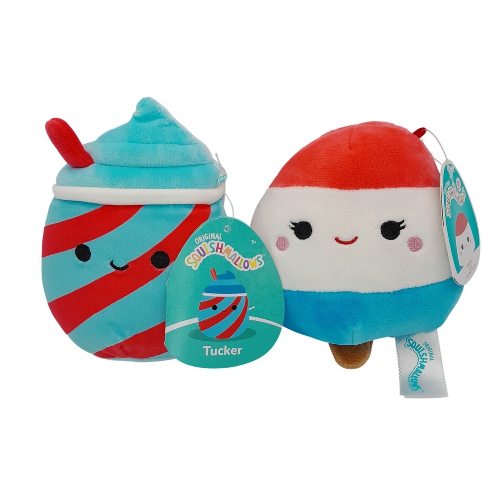 Squishmallows Tucker Slushie Lelila Rocket Pop 5 Inch Plush Set Walgreens NWT